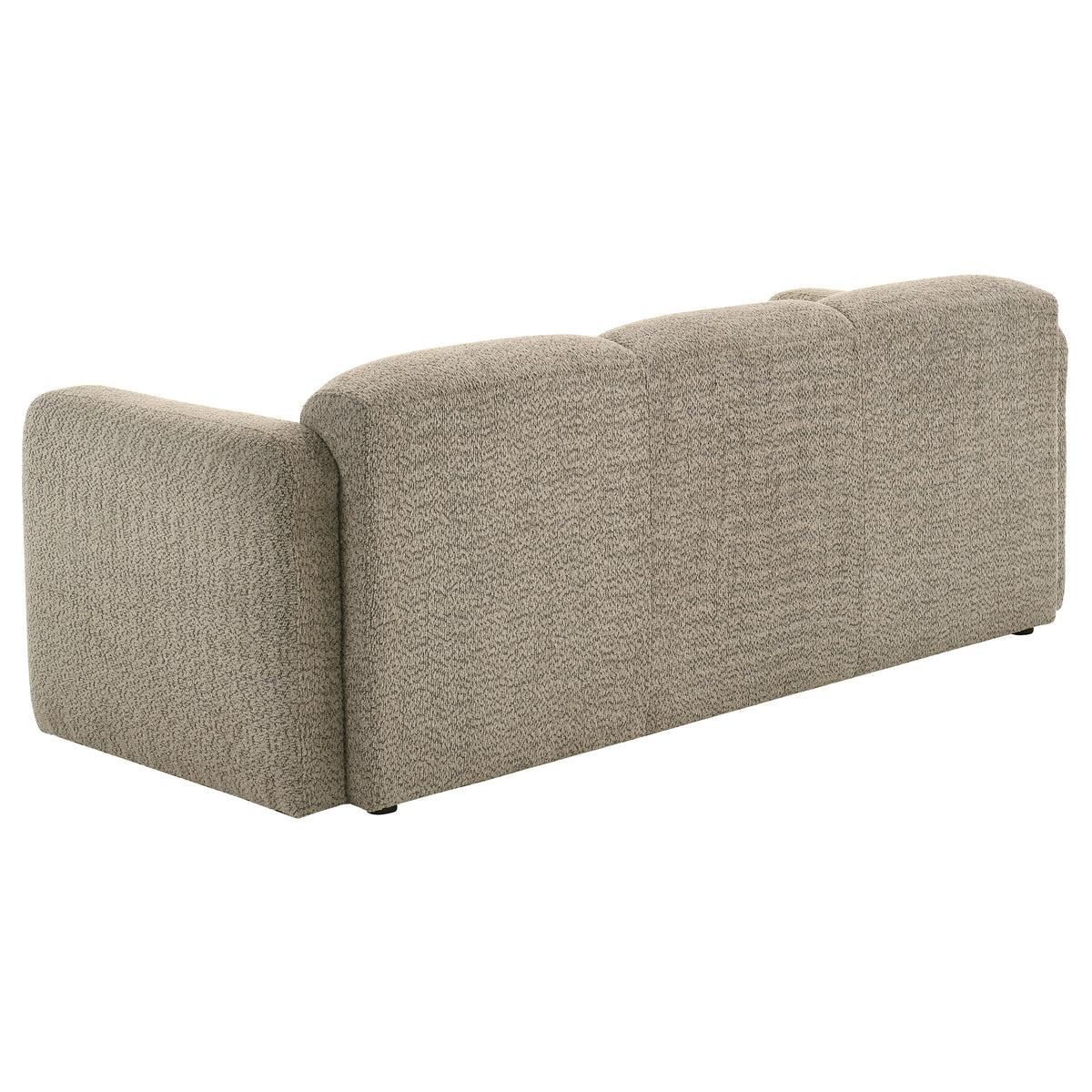 Dorset Rounded Track Arm Sofa, Loveseat & Accent Chair - Low-Profile Textured Brown Fabric, Living Room Sets – view 12