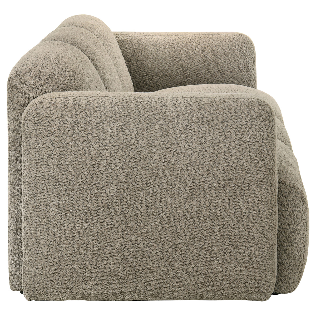 Dorset Rounded Track Arm Sofa, Loveseat & Accent Chair - Low-Profile Textured Brown Fabric, Living Room Sets – view 15