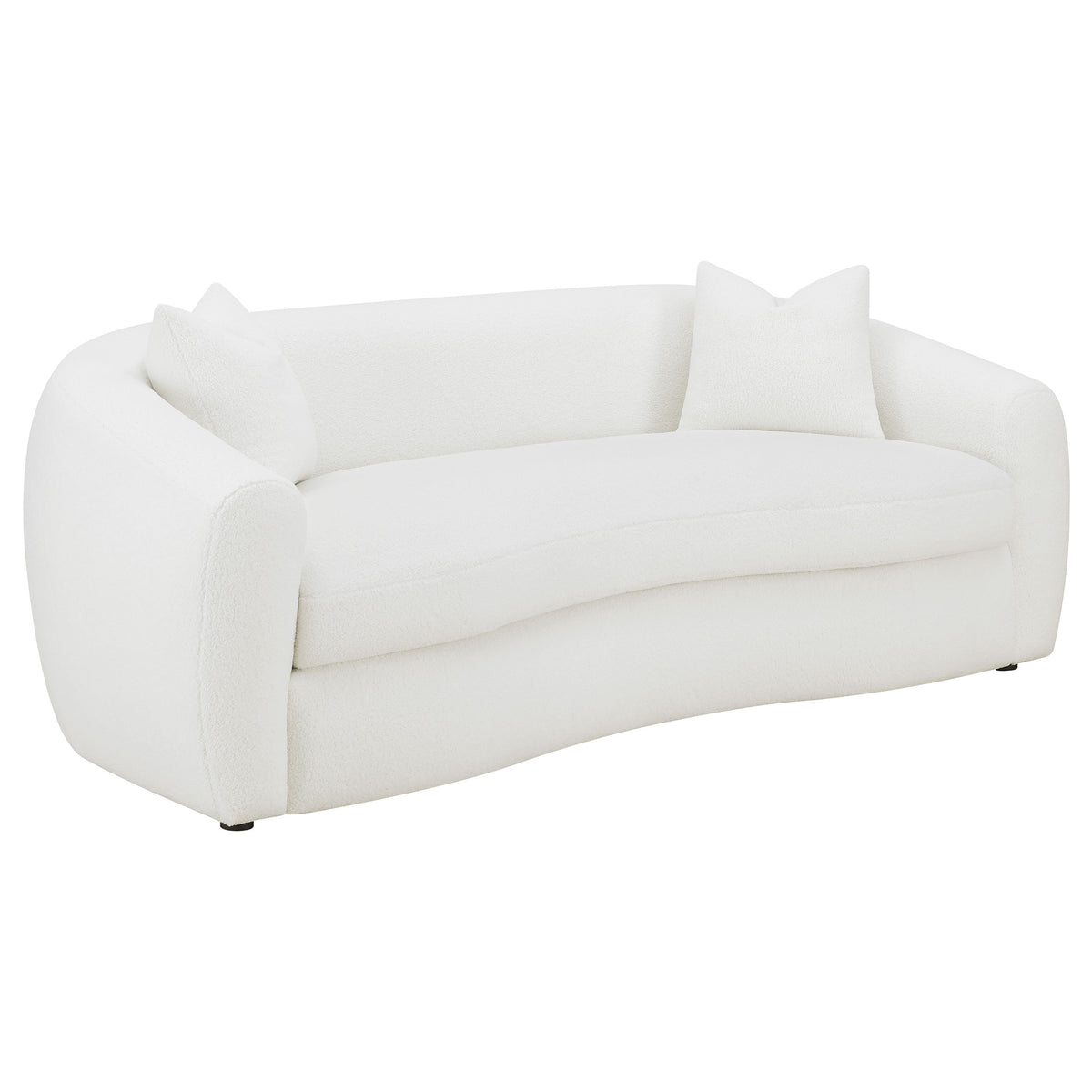 Isabella Curved Sofa, Loveseat & Accent Chair - Sofa