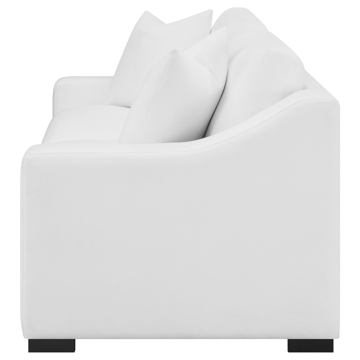 Ashlyn Sloped Arm Sofa, Loveseat & Accent Chair - White Textured Fabric with Pocket Coil Seating – view 11