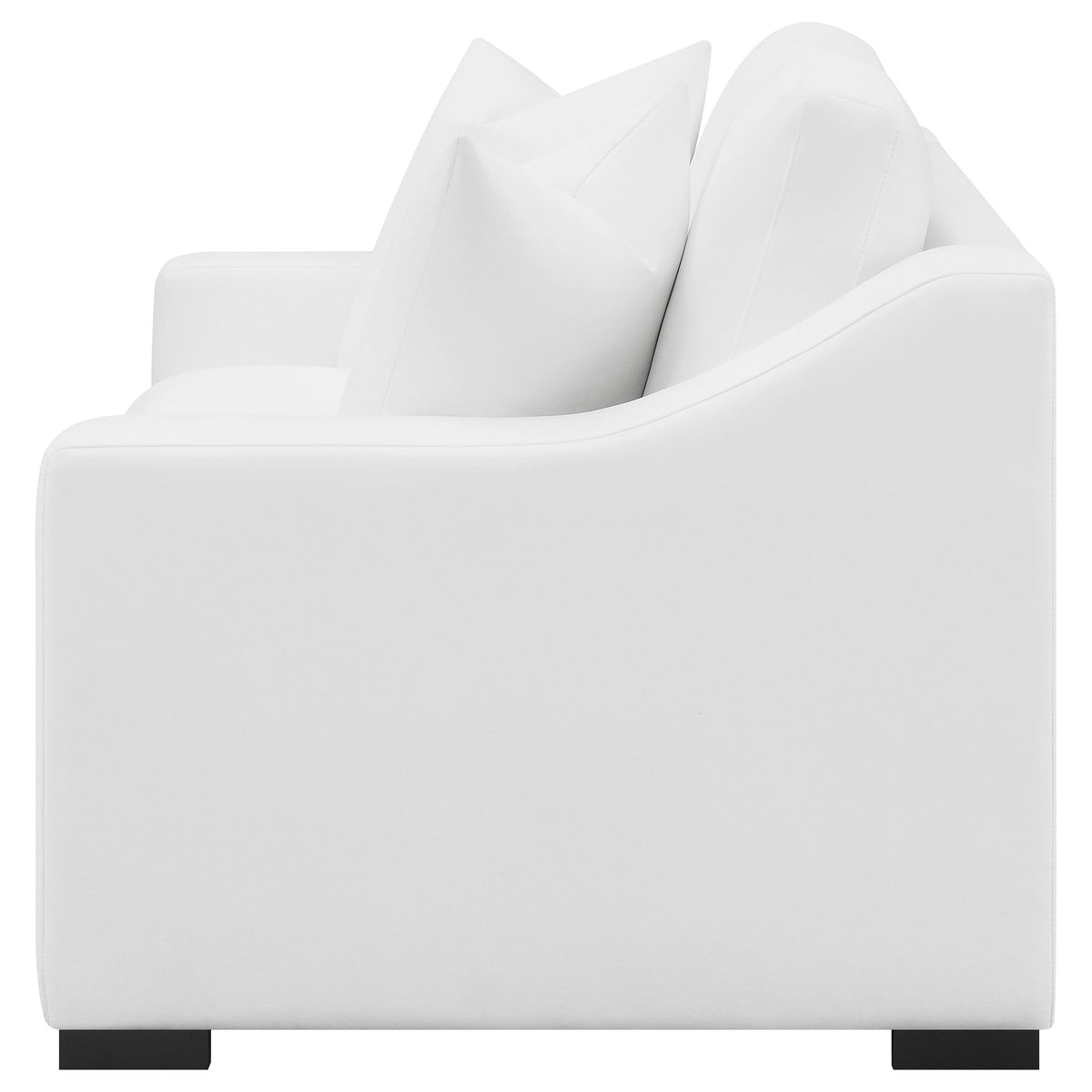 Ashlyn Sloped Arm Sofa, Loveseat & Accent Chair - White Textured Fabric with Pocket Coil Seating – view 20