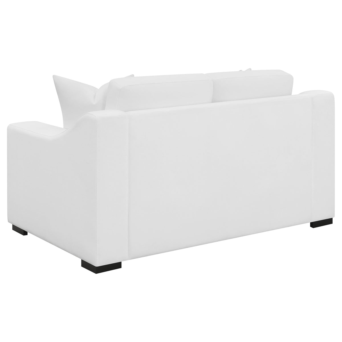 Ashlyn Sloped Arm Sofa, Loveseat & Accent Chair - White Textured Fabric with Pocket Coil Seating