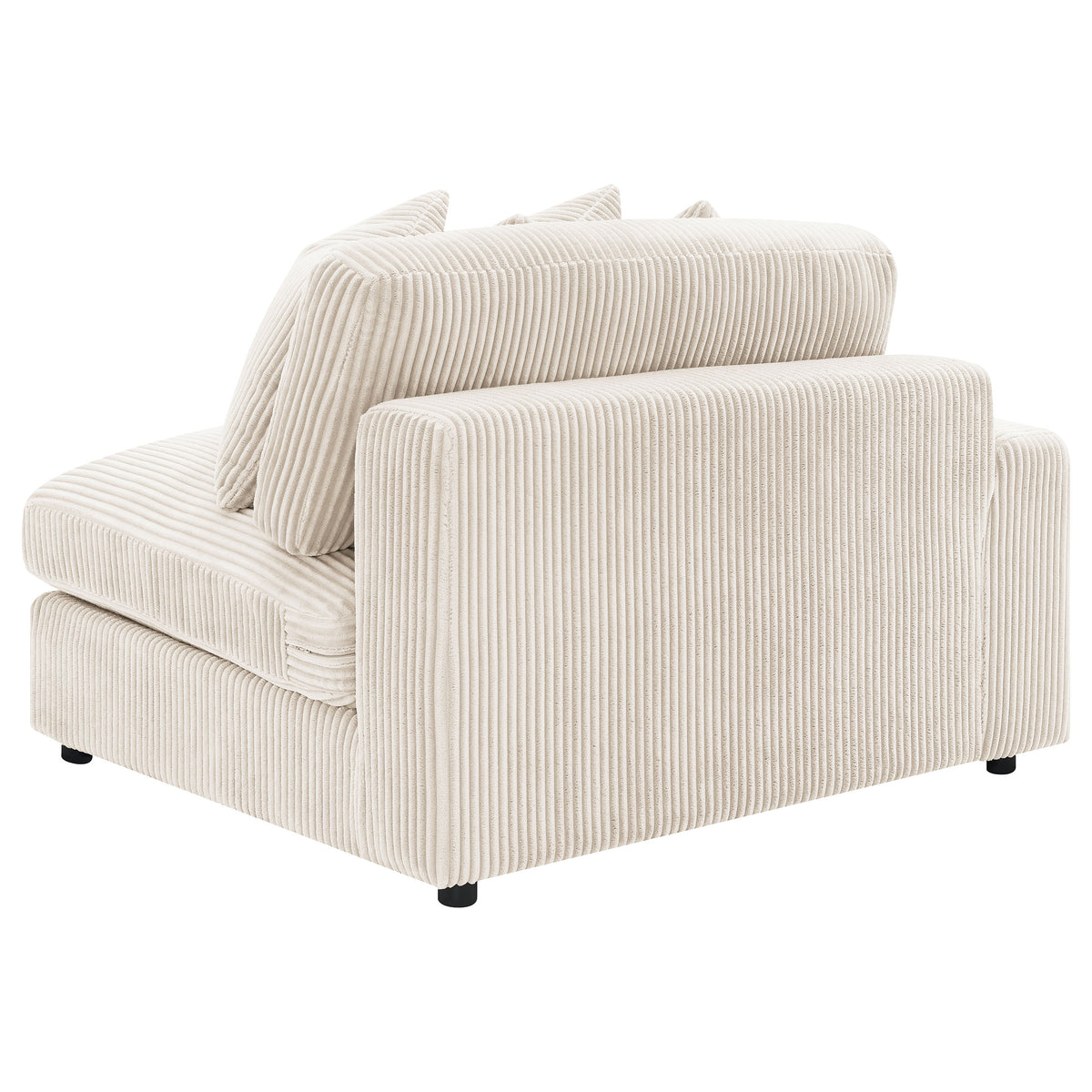 Blaine Reversible Chaise Sectional & Armless Chair - Sand Wide-Wale Corduroy with Down-Like Fill – view 20