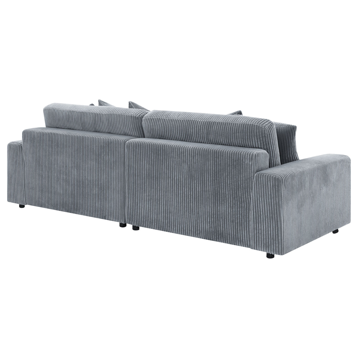 Blaine Reversible Chaise Sectional & Armless Chair - Fog Wide-Wale Corduroy, Modular Living Room Seating – view 10