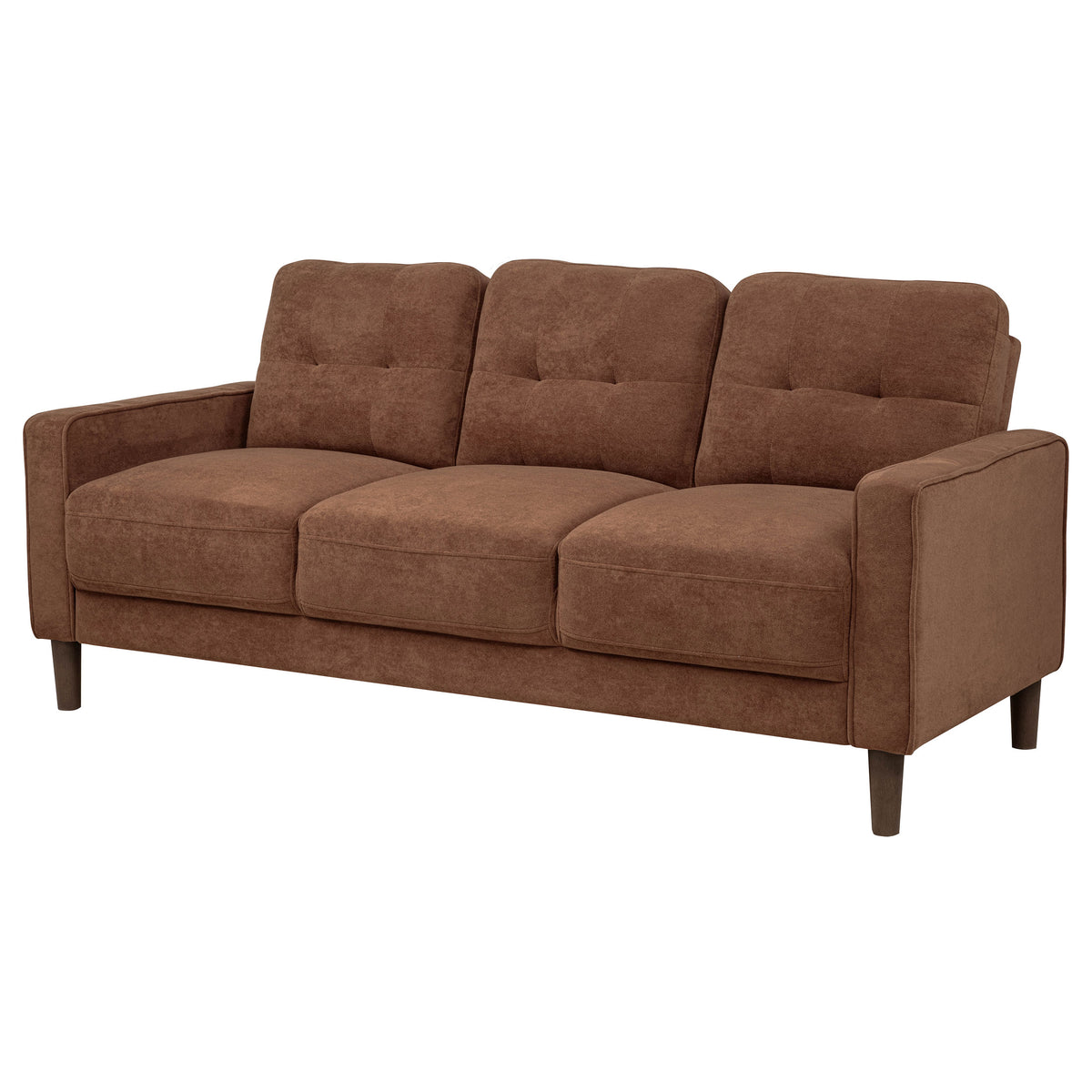 Bowen II Track Arm Sofa, Loveseat & Chair - Grid-Tufted Rust Fabric with Cord Welt Trim – view 10