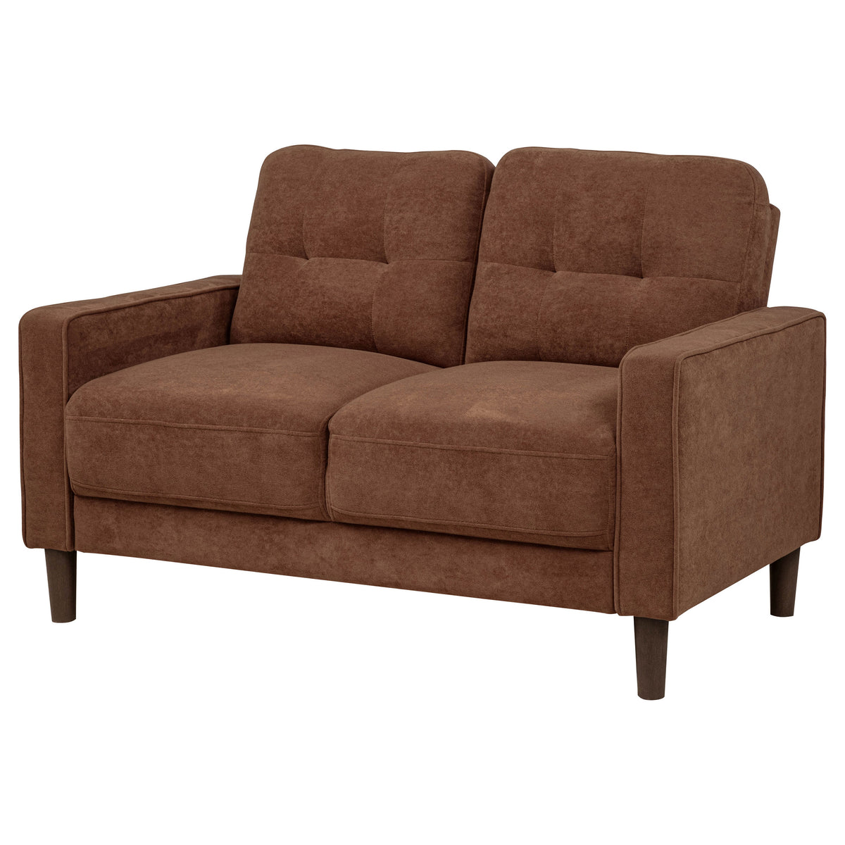 Bowen II Track Arm Sofa, Loveseat & Chair - Grid-Tufted Rust Fabric with Cord Welt Trim – view 20