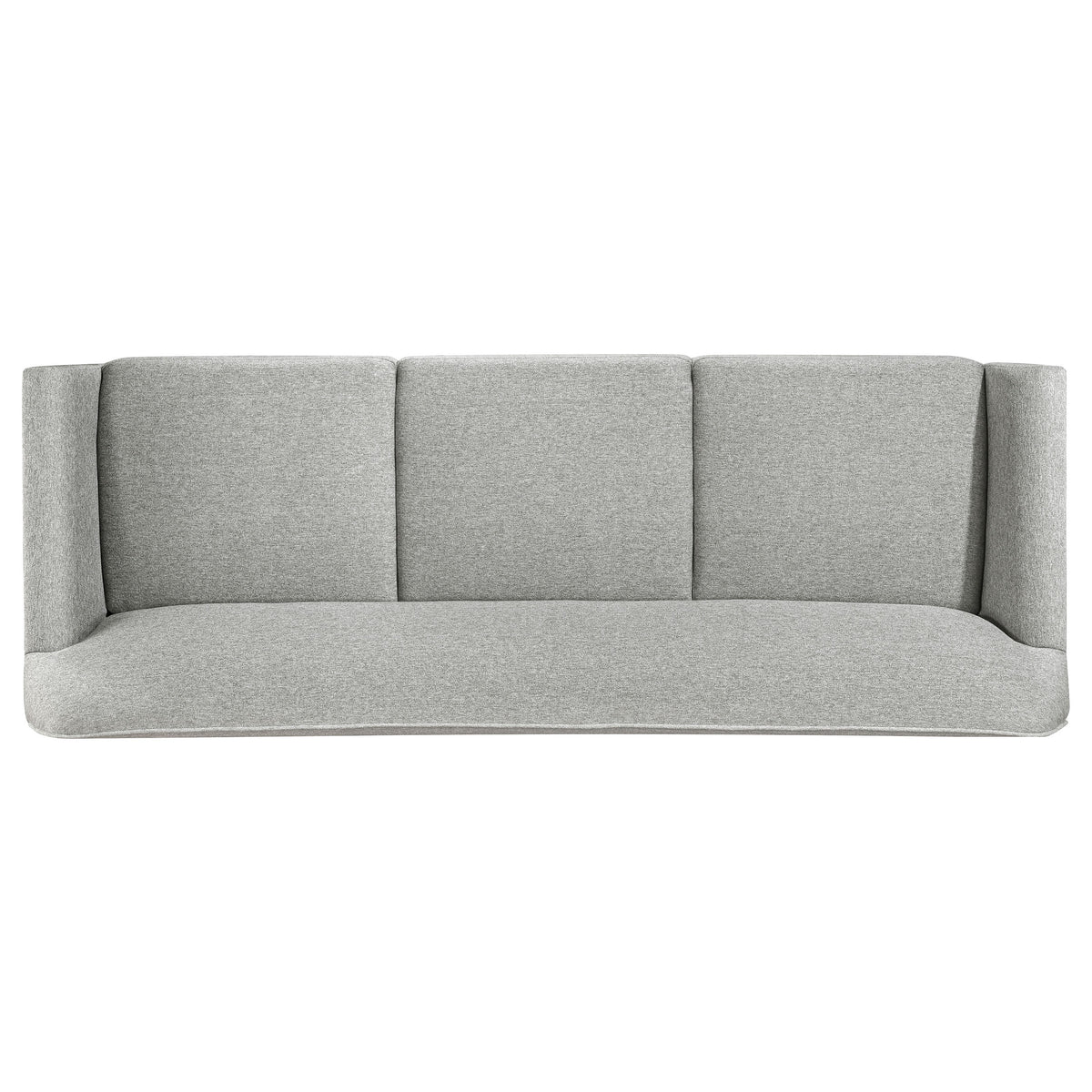 Vaughn Flared Arm Sofa, Loveseat & Accent Chair - Mid-Century Grey Fabric with Blonde Wood Frame – view 12