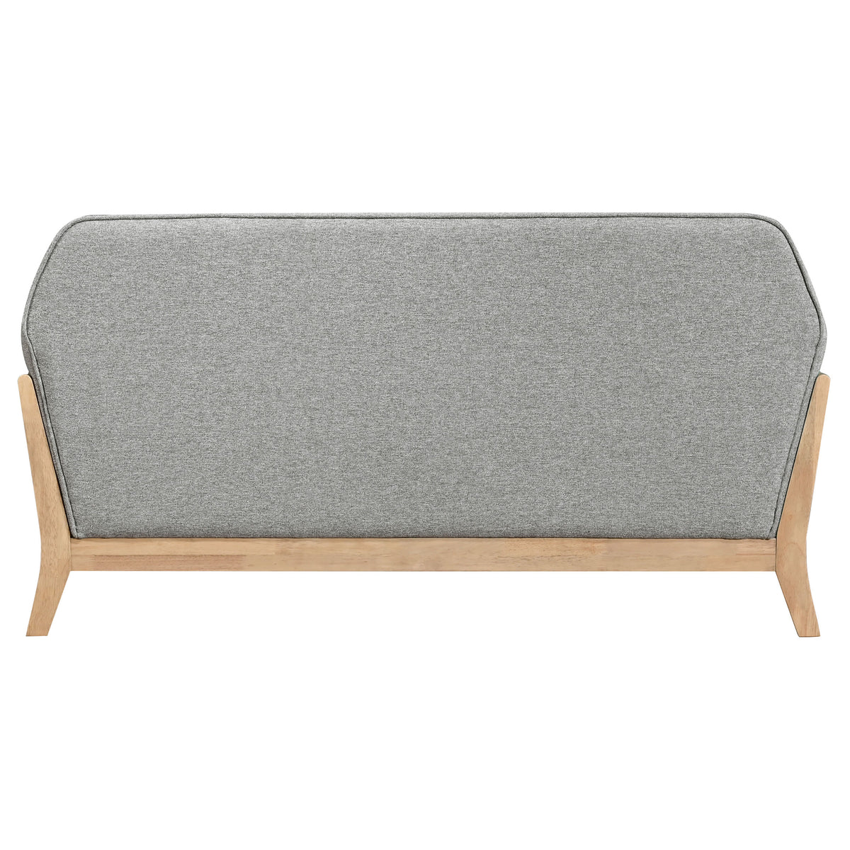 Vaughn Flared Arm Sofa, Loveseat & Accent Chair - Mid-Century Grey Fabric with Blonde Wood Frame – view 20