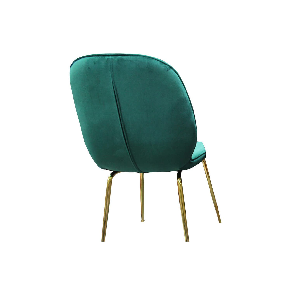 Tara Velvet Dining Chairs with Gold Plated Legs - detail view