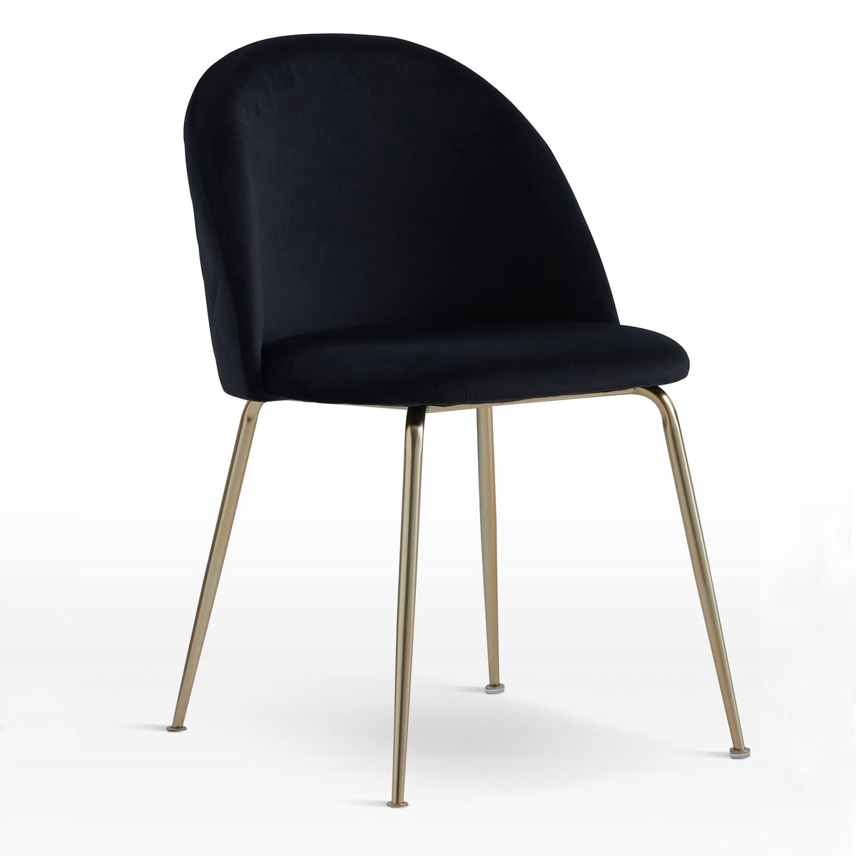 Tanisha Contemporary Dining Chair with Gold Legs - side view