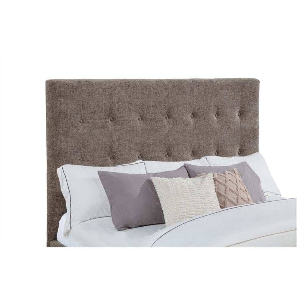 Umeria Modern Bed Frame (Queen/Gray Chenille) - room setting
