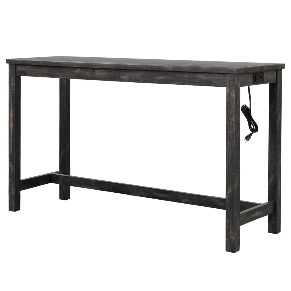 Cooper 60" Bar Height Pub Table in Black Charcoal