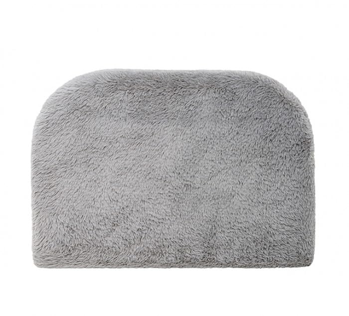 Vander Boneless Barrel Accent Chair in Fog Gray Faux Fur – view 5