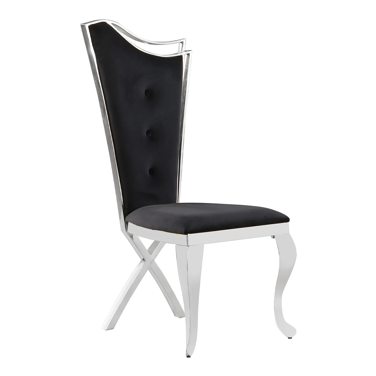 Chihiro Contemporary Velvet Button Tufted Dining Chair