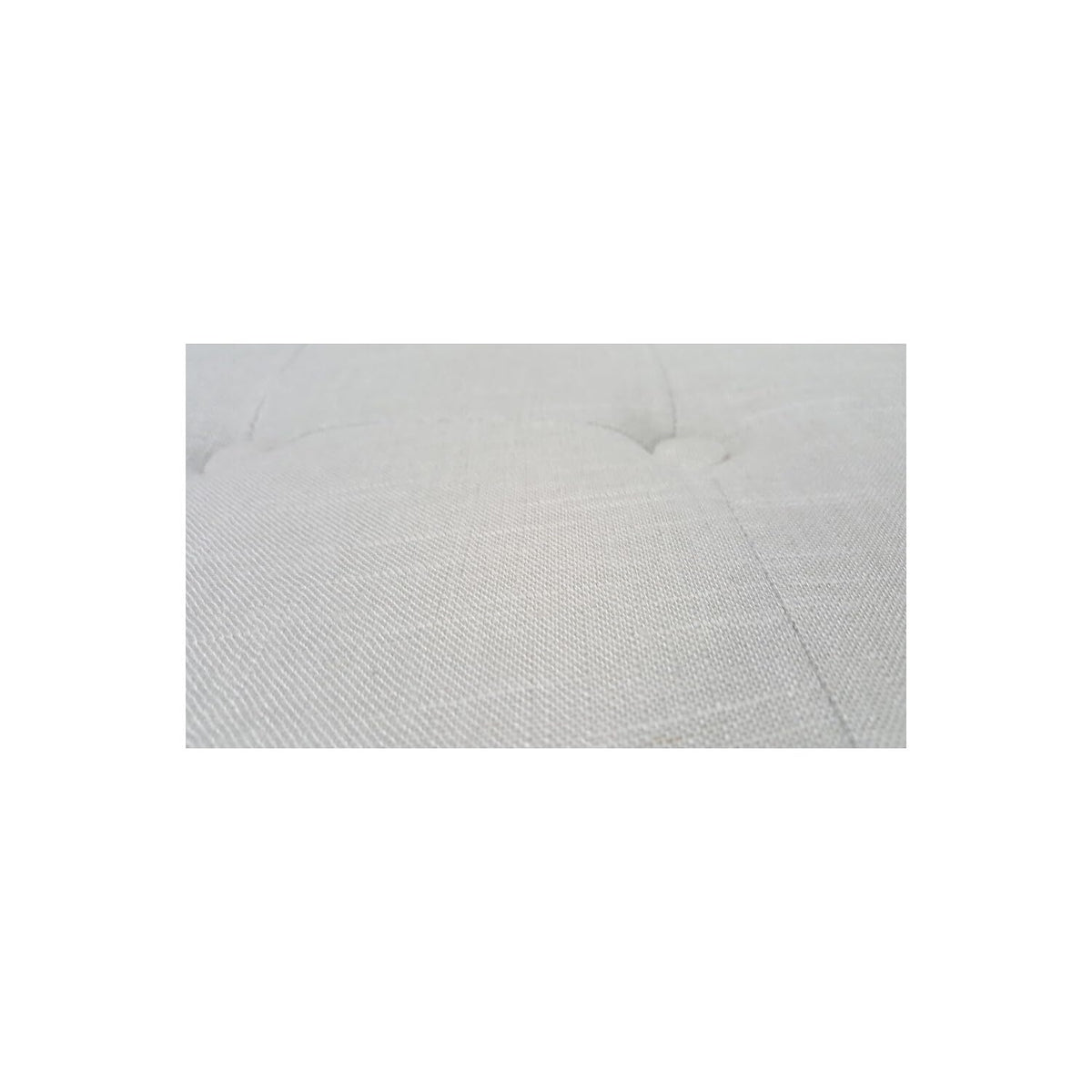Sasha Linen Blend Small Accent Bench with Nailhead Trim in Grey - detail view