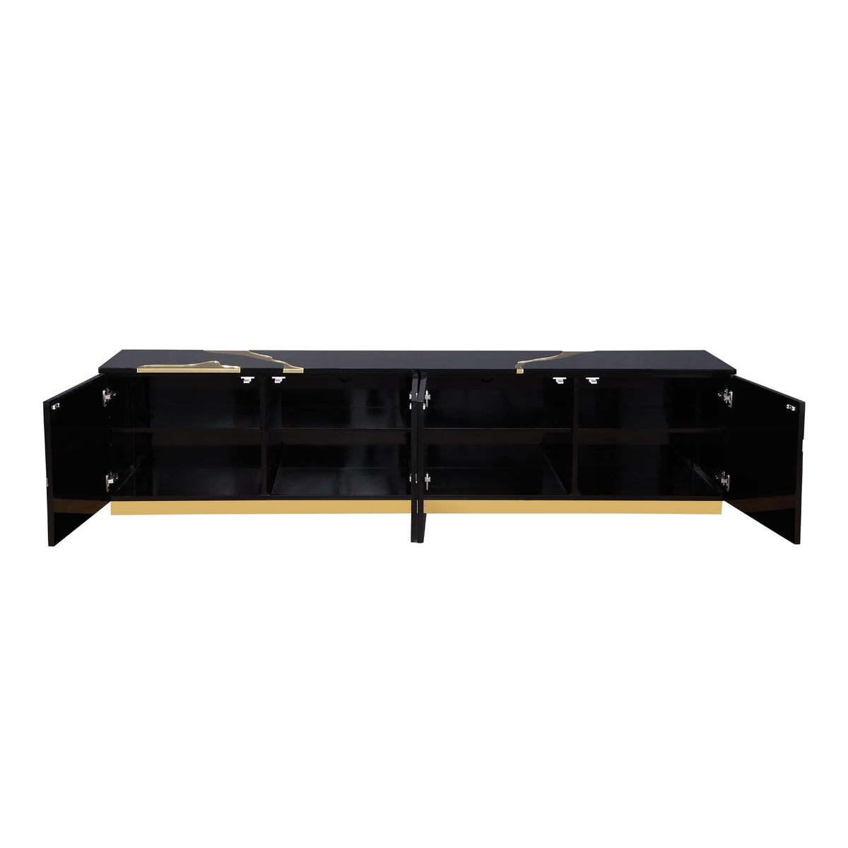Taylor 87" High Gloss Lacquer TV Stand - room setting