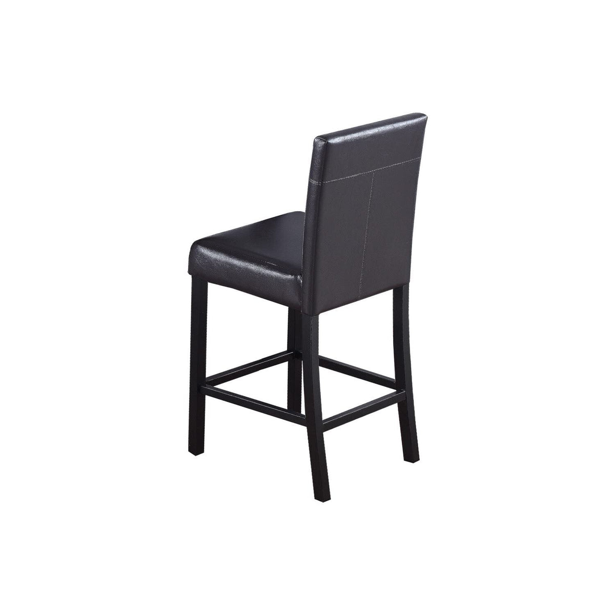 Melissa Faux Leather Counter High Chair in Espresso/Black - detail view