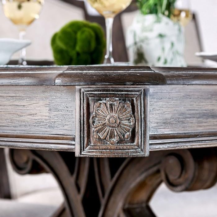 Arcadia Rustic Dining Collection with Intricate Wood Inlay – view 10
