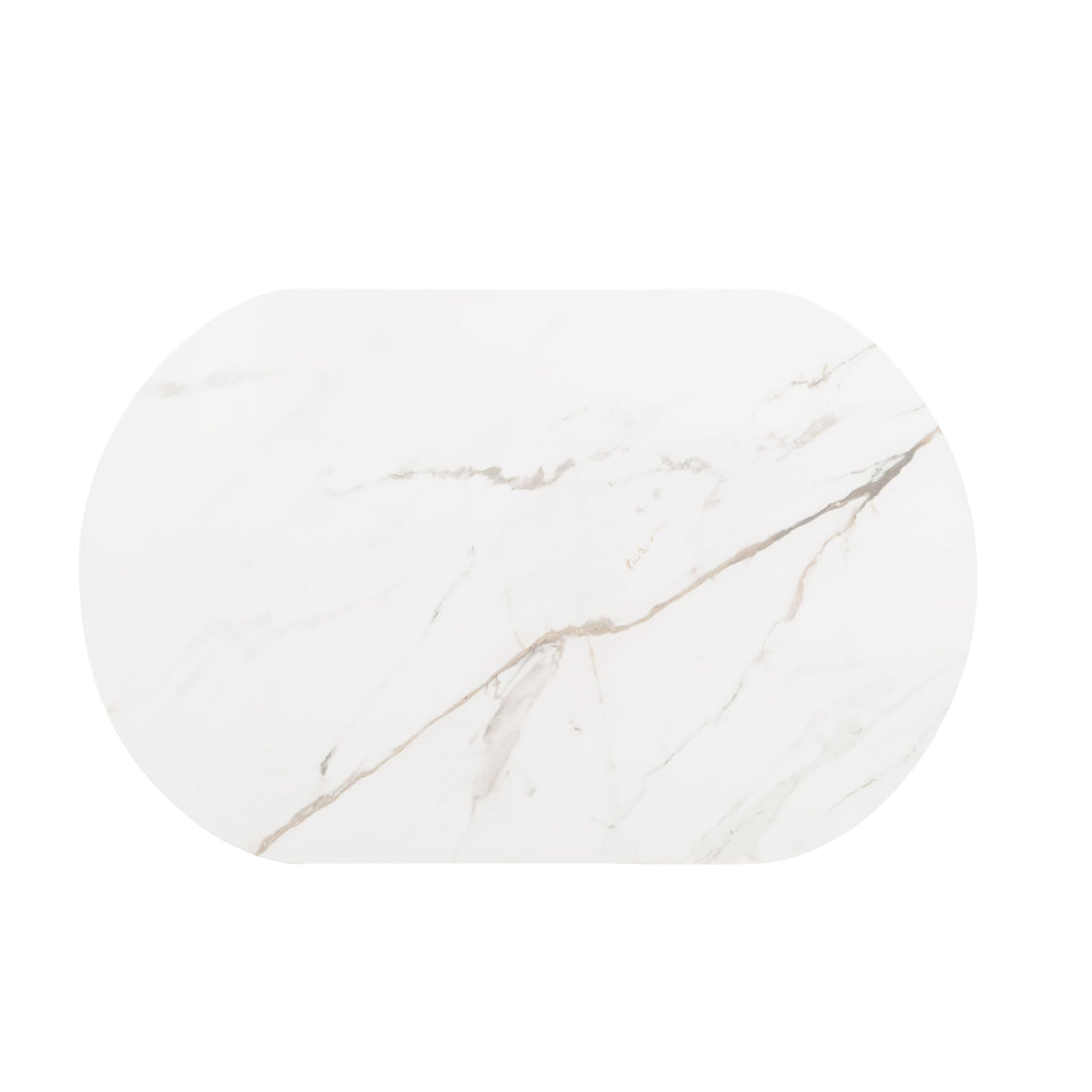 Trandell 22" High Modern Glam Faux Marble Top Nightstand - close-up