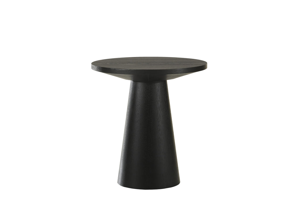 Terra 20" Round Pedestal Console Table in Ebony Black