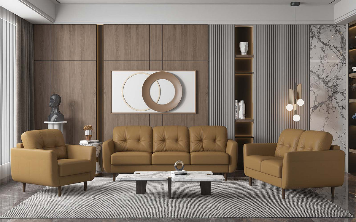 Radwan Italian Leather Sofa Collection