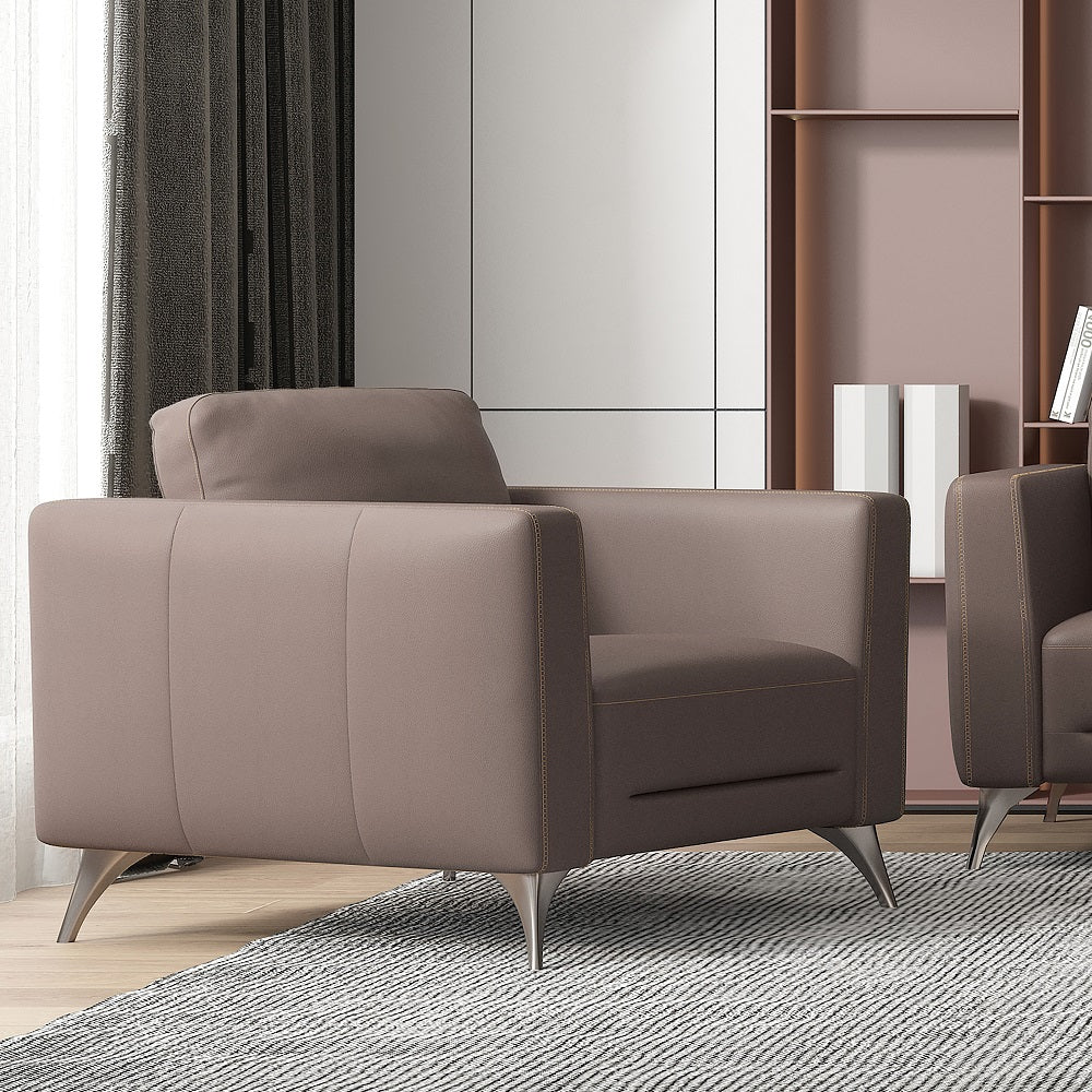 Malaga Italian Top Grain Leather Sofa, Loveseat & Chair