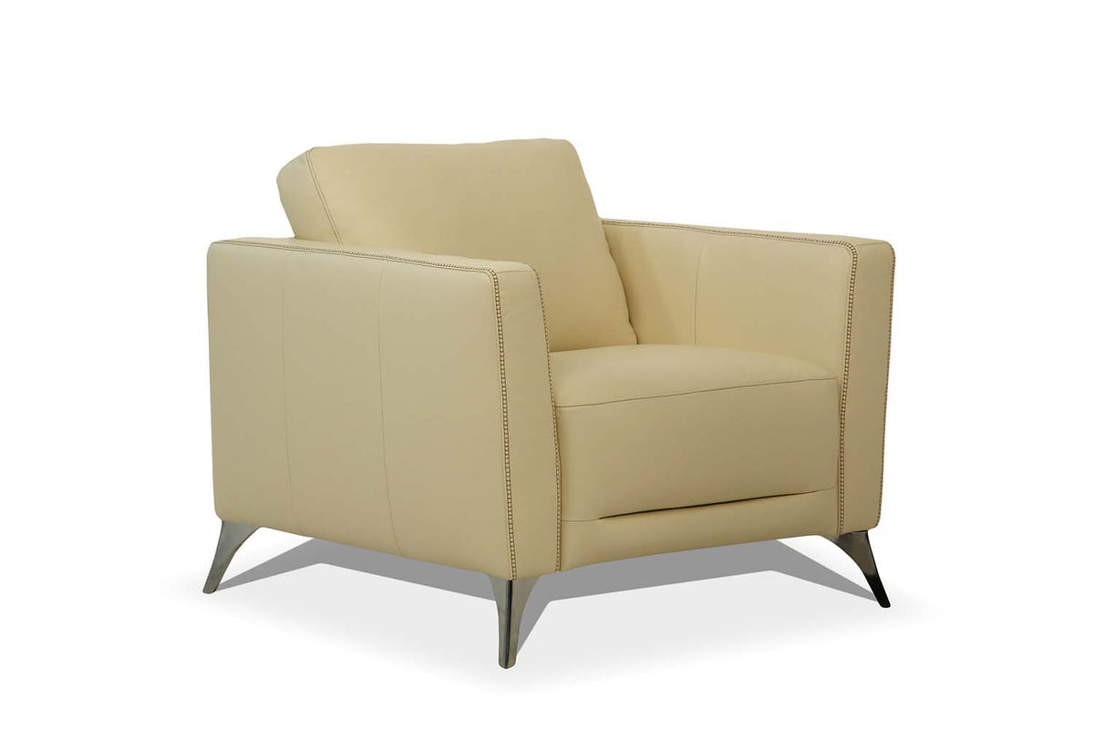 Malaga Italian Top Grain Leather Sofa, Loveseat & Chair