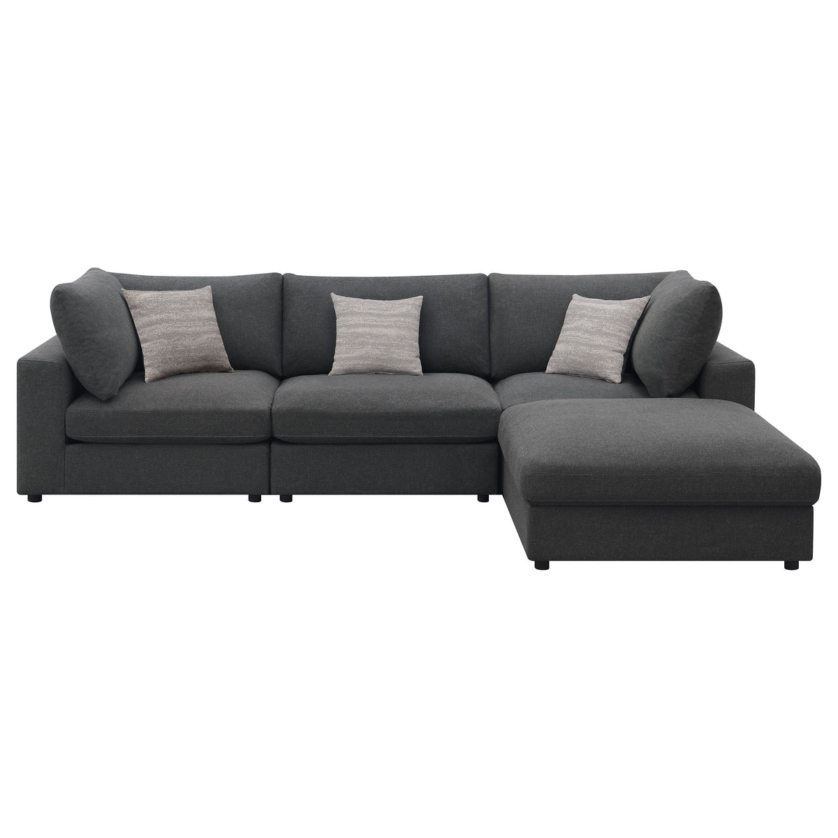 Serene Modular Sectional Sofa, Armless Chair & Ottoman – View 21