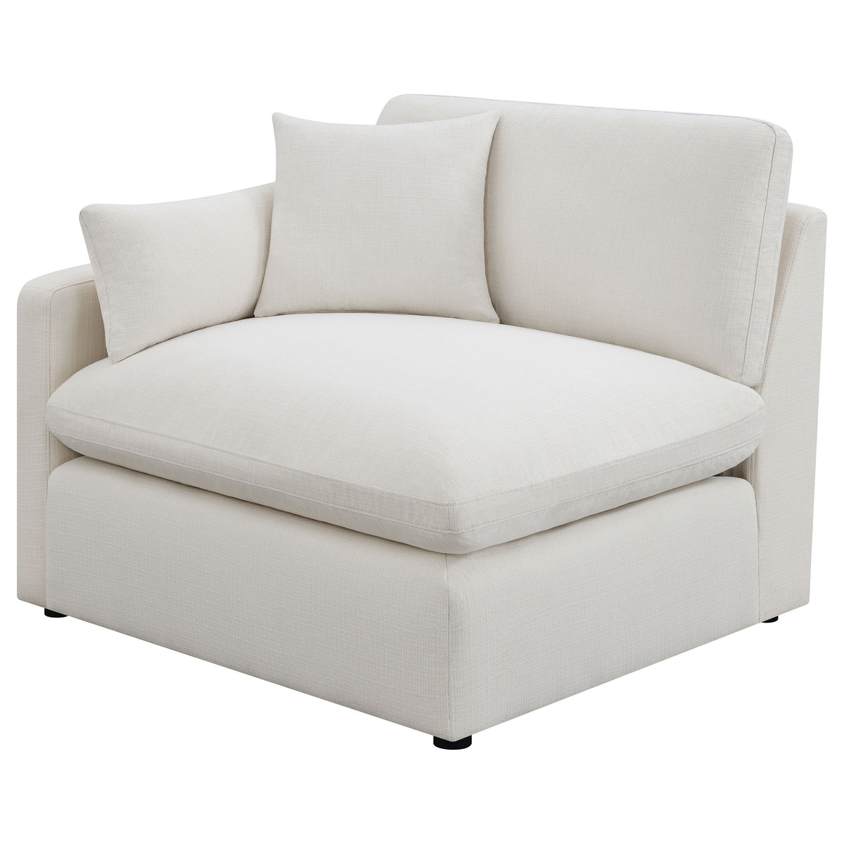 Hobson Modular Sectional Sofa - Ivory Performance Fabric with Reversible Cushions, 4 to 6 Pieces – view 15
