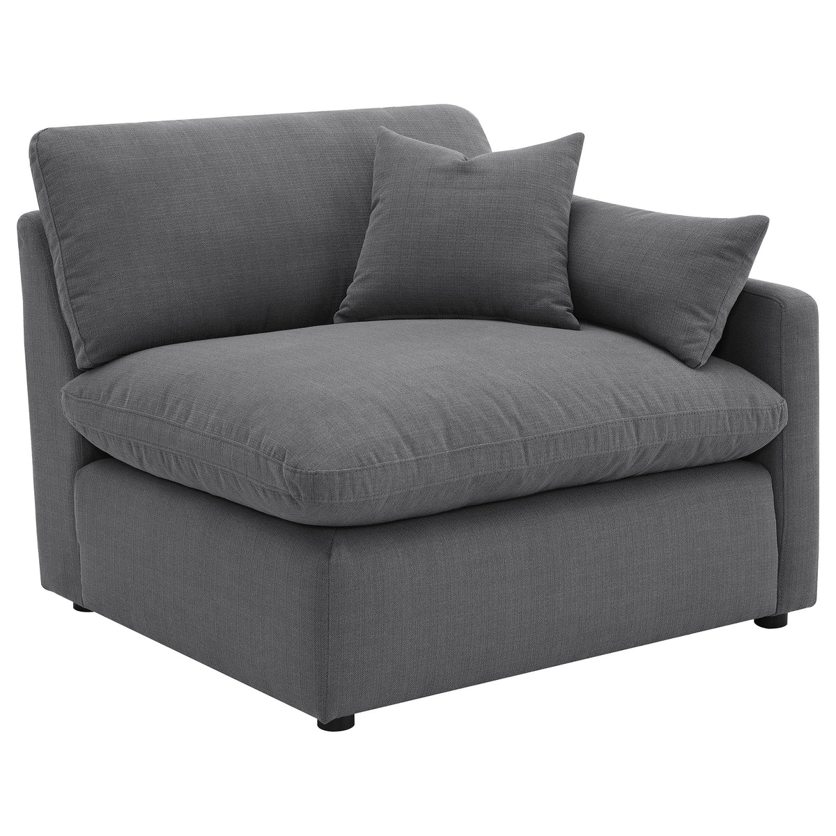 Hobson Modular Sectional Sofa - Charcoal Performance Fabric with Reversible Cushions, 4, 5 & 6-Piece Sets – view 20