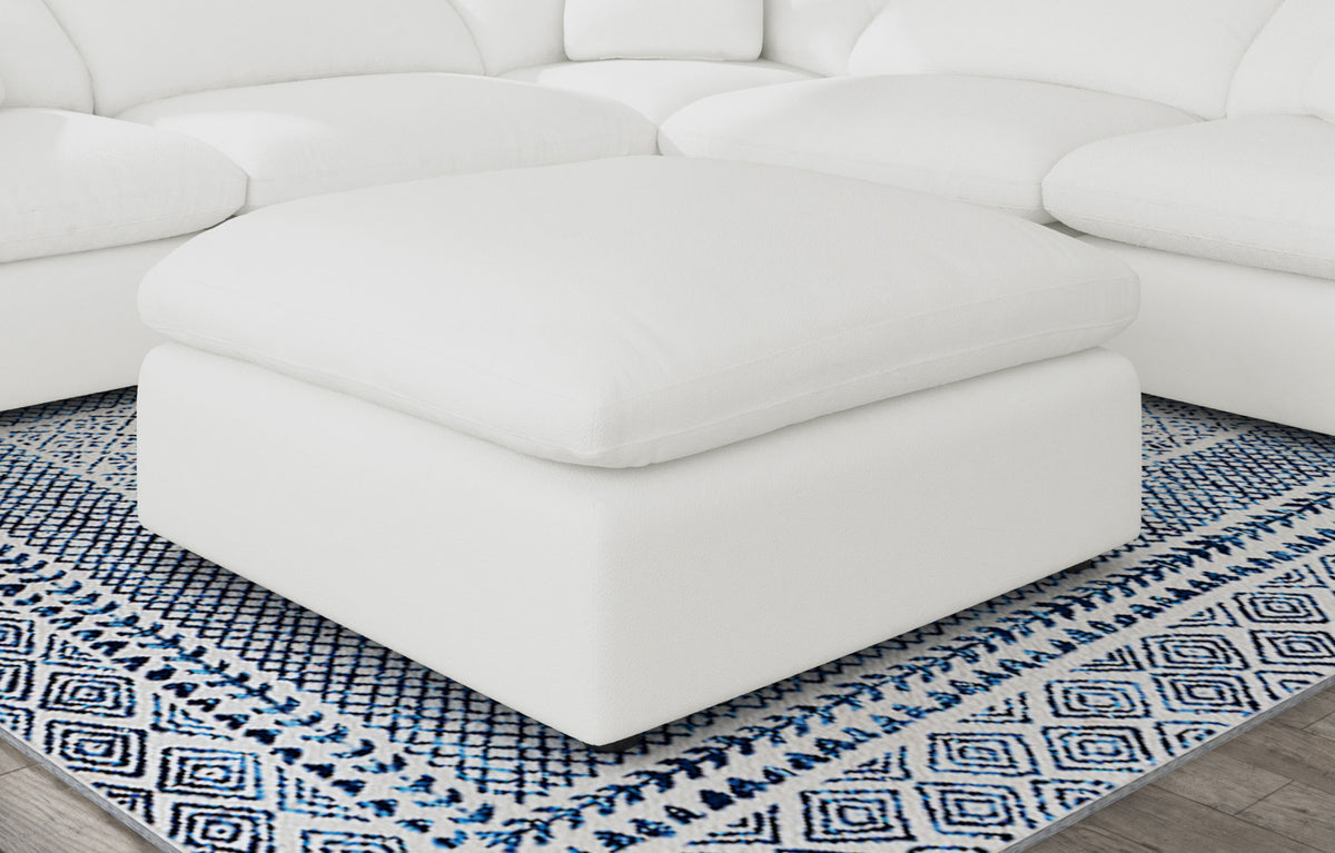 Raleigh Modular Boucle Sectional Sofa - Ivory Water-Resistant Boucle with Wide Track Arms, 5 & 6-Piece Sets - lifestyle