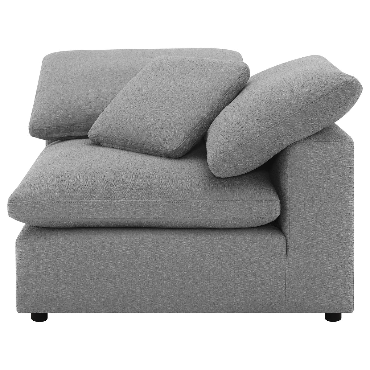 Raleigh Modular Sectional Sofa - Grey Performance Boucle with Feather-Blend Cushions, 5 or 6-Piece Layouts – view 15