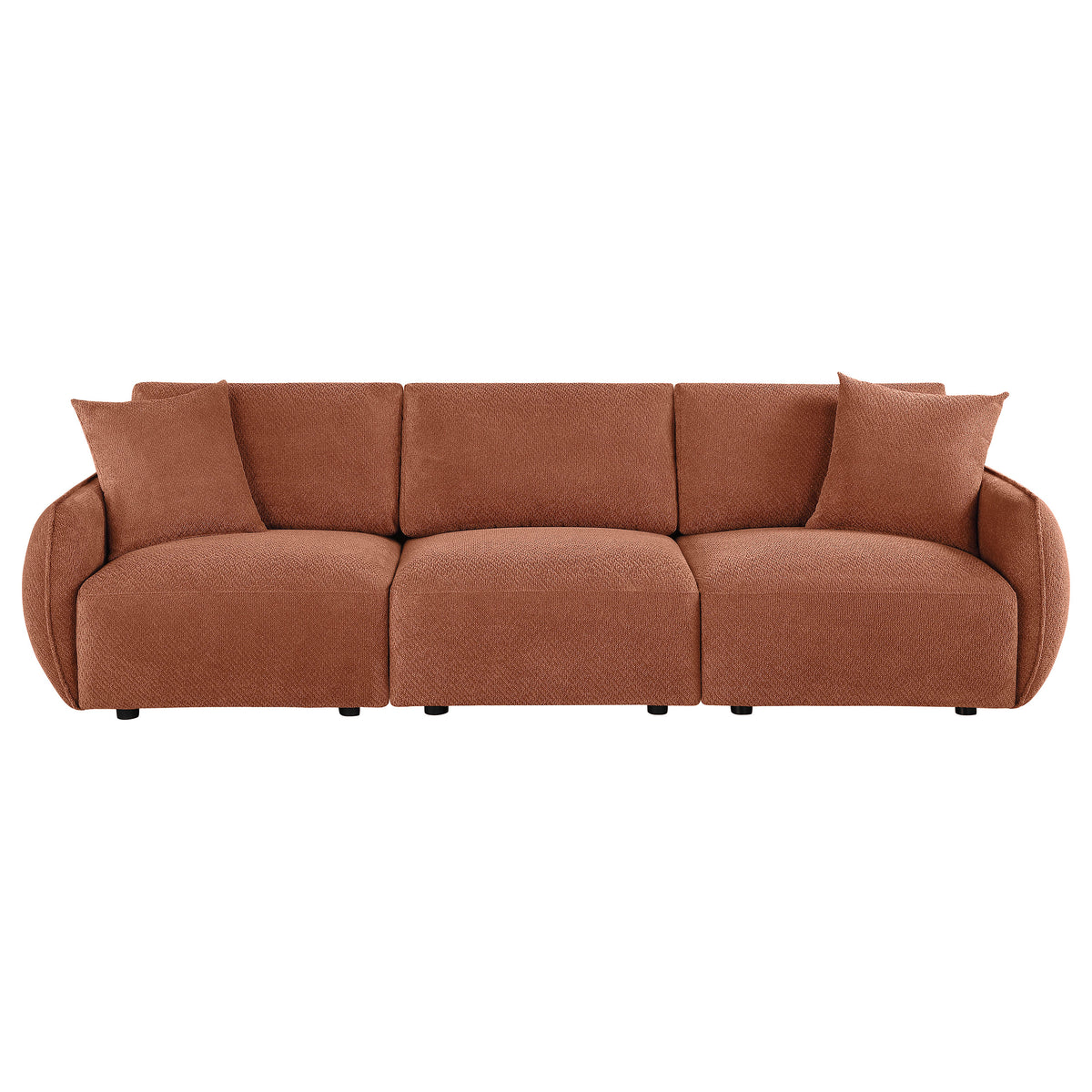 Elysia Modular Sectional, Sofa & Loveseat - Coral Chenille with Track Arms & Loose Back Cushions – view 14