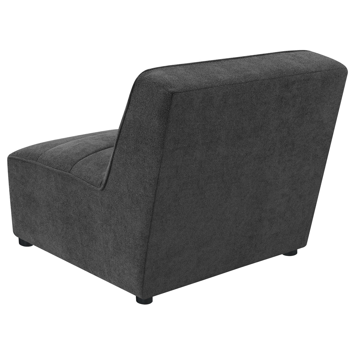Sunny Modular Boucle Sectional Sofa - Channel Tufted Dark Charcoal, 6-Piece Set, Armless Chair or Ottoman – view 10