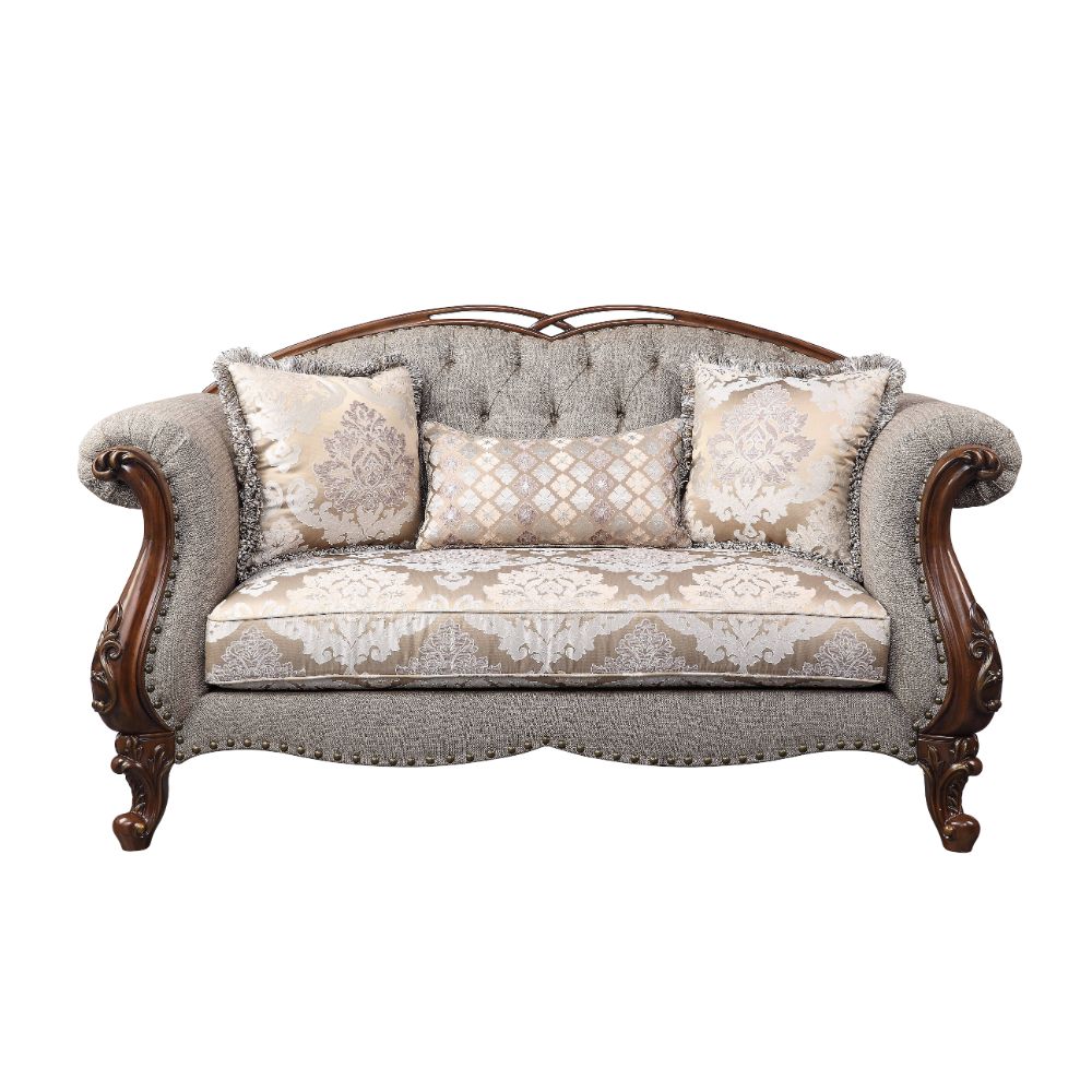 Miyeon Loveseat, Chair & Marble End Table
