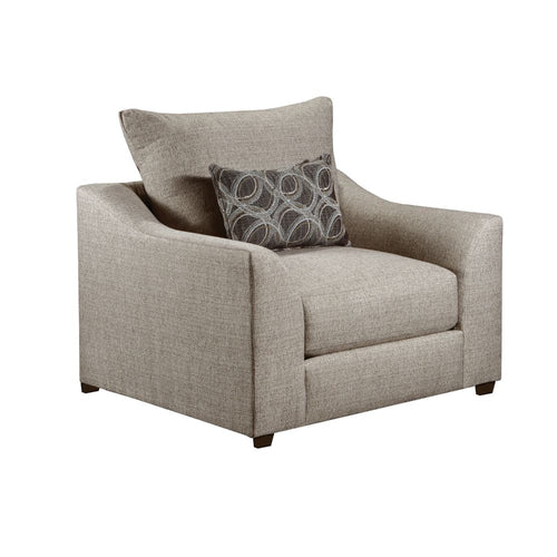 Petillia Modular Chair - Pocket Coil Seat & Contrast Pillow in Sandstone Fabric