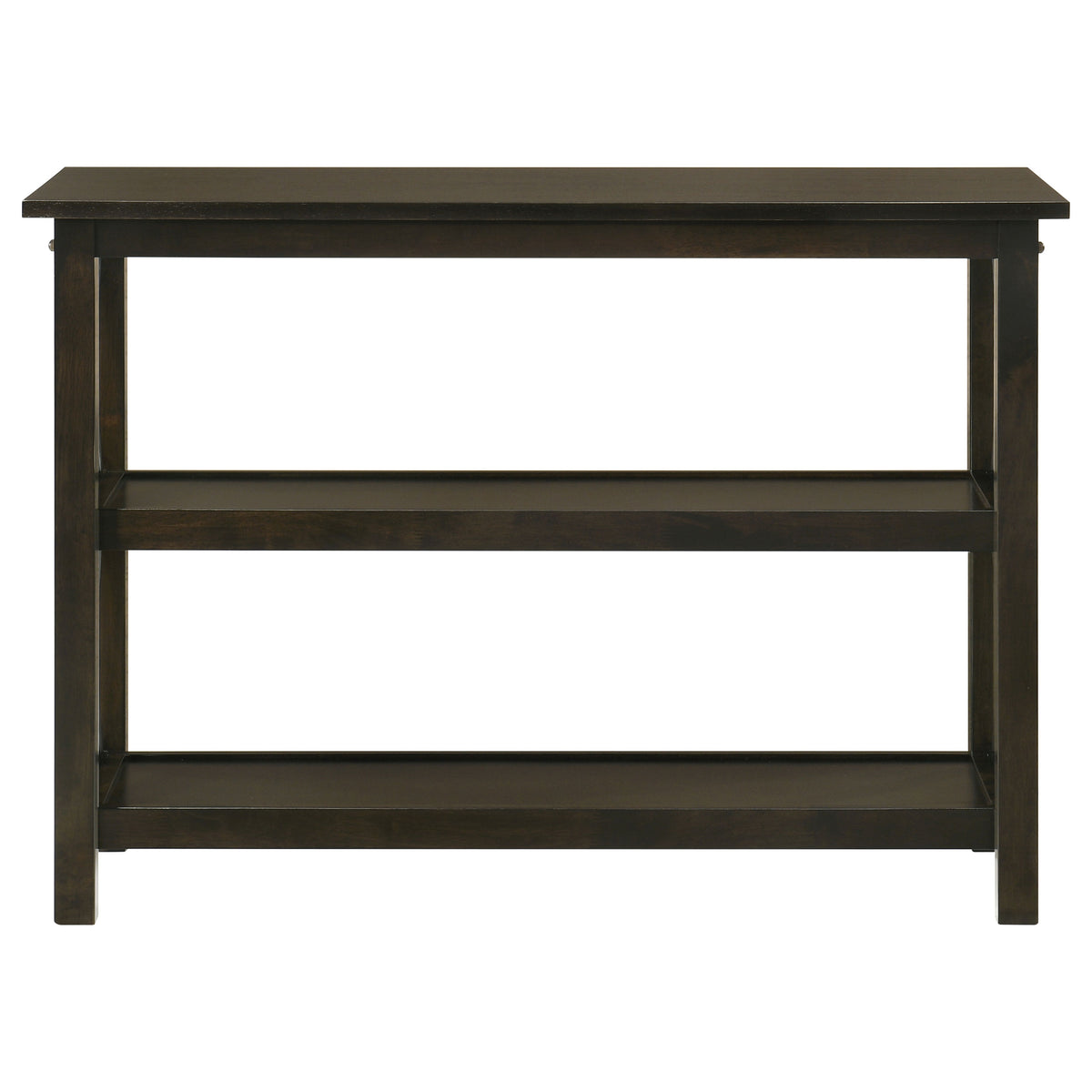 Rachelle 3-Piece Coffee Table Set & Console Table - Transitional X-Side Design in Deep Merlot – view 15