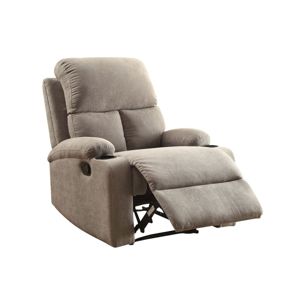 Rosia Motion Recliner - Pillow Top Arms & Cup Holders in Gray Velvet