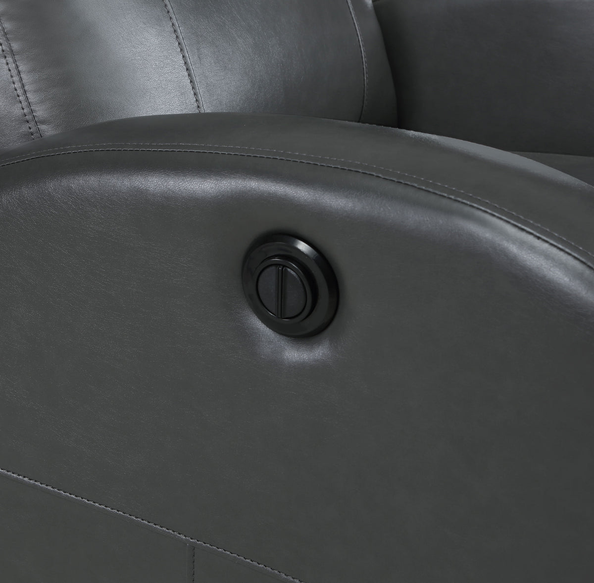 Grant Power Recliner Chair - Compact Track Arm Design in Grey Leatherette – view 9