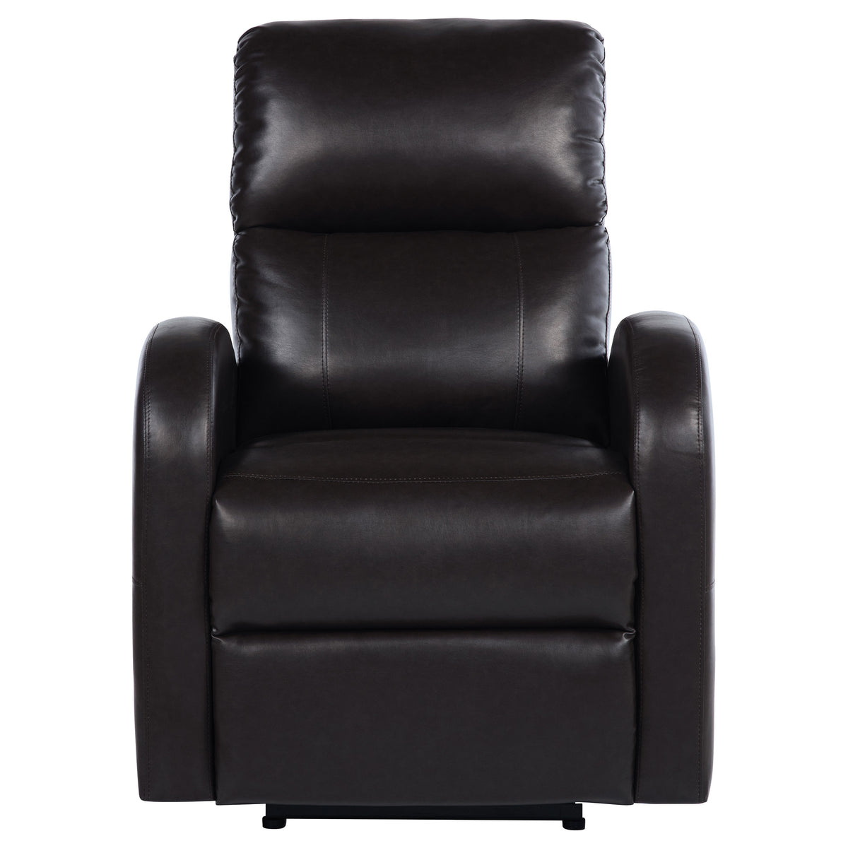 Grant Power Recliner Chair - Compact Track Arm Design in Brown Faux Leather – view 6