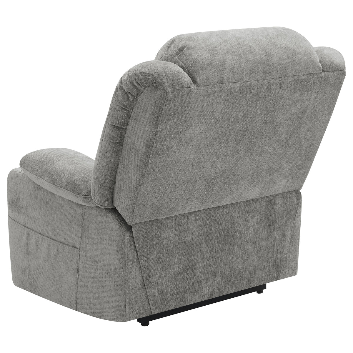 Houston Power Lift Recliner with USB Port - Overstuffed Grey Chenille with Pillowtop Arms & Cupholders – view 10