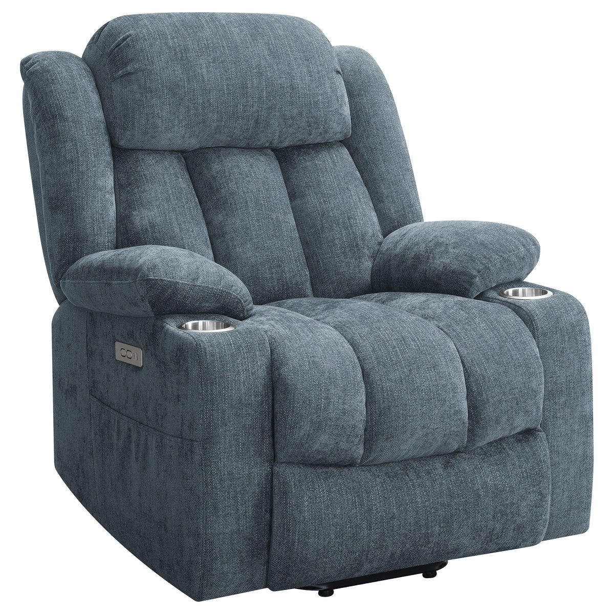 Houston Power Lift Recliner with USB - Slate Blue