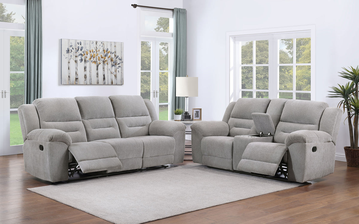 Gilson Reclining Sofa, Console Loveseat & Glider Recliner - 2pcs- Sofa + Loveseat