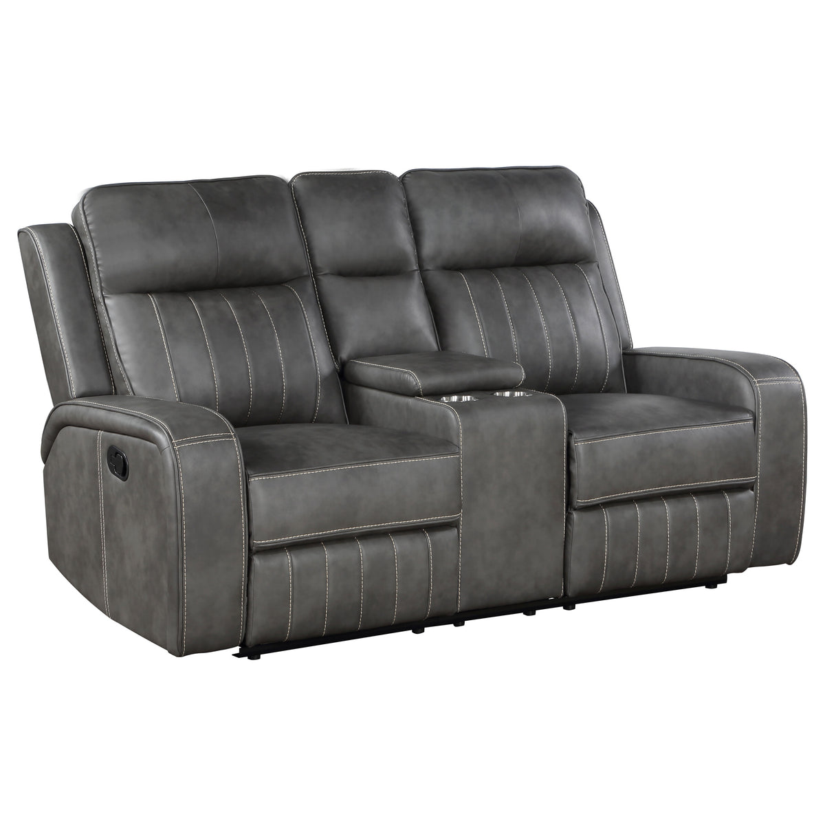 Raelynn Wall-Hugger Reclining Sofa, Loveseat & Recliner - Reclining Loveseat with Console