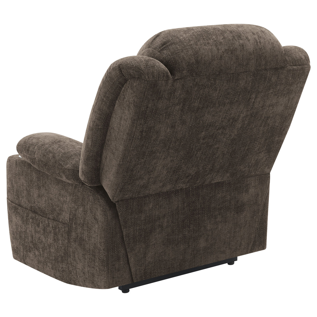 Houston Power Lift Recliner Chair with USB Port - Dark Brown Chenille with Pillowtop Arms โ view 10