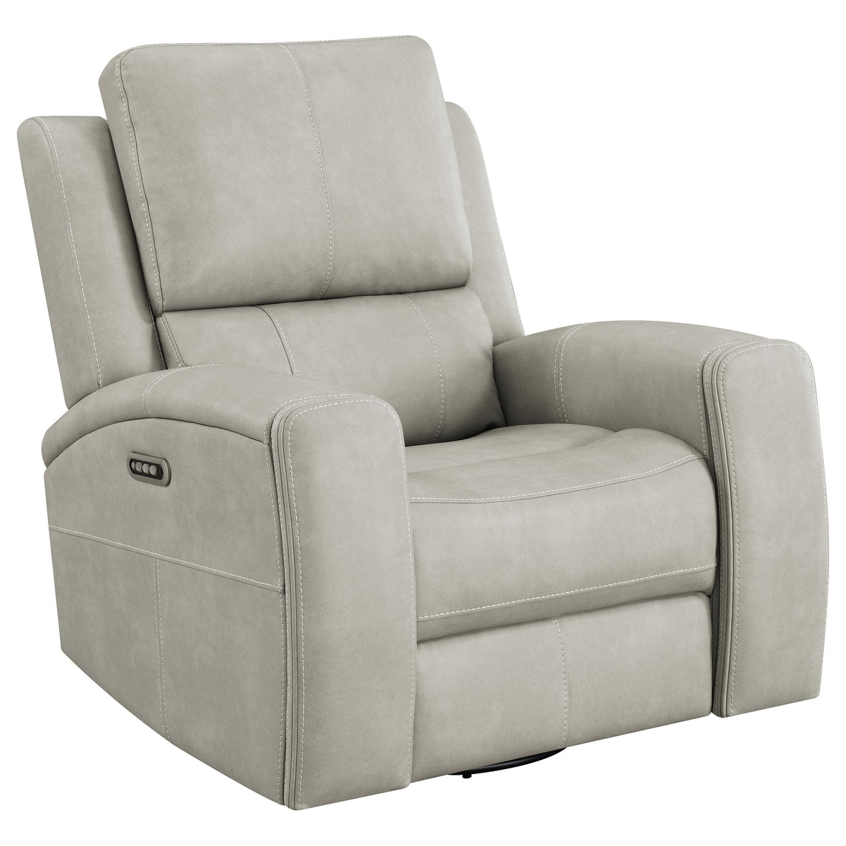 Brickston Triple Power Reclining Sofa, Loveseat & Swivel Glider Recliner - Power Swivel Glider Recliner