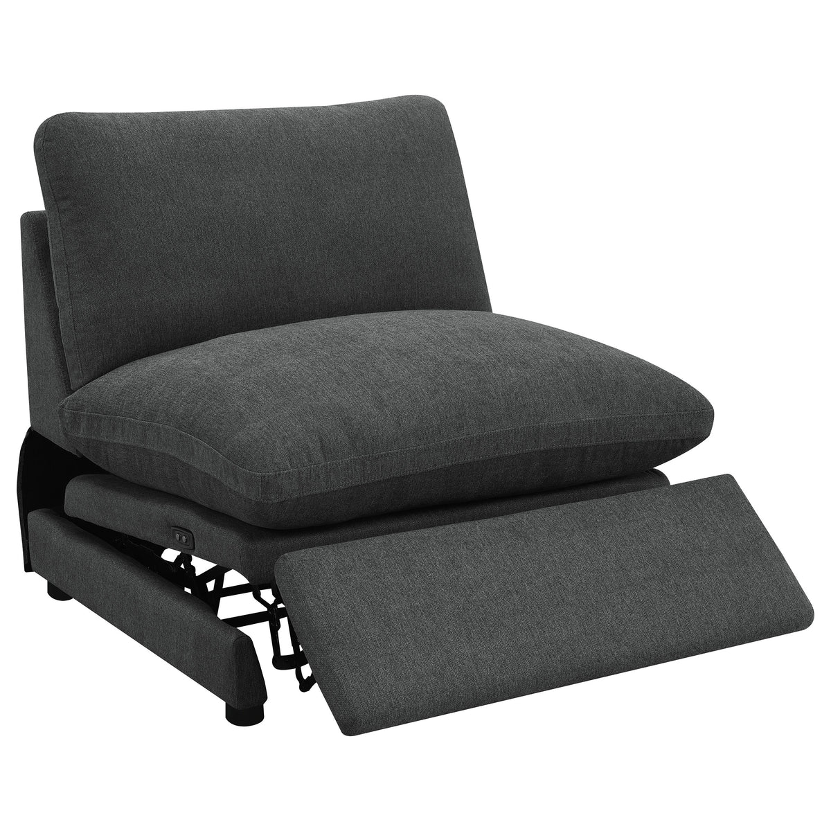 Collins Modular Power Reclining Sectional, Sofa & Home Theater Seating - Dark Grey Fabric – view 19