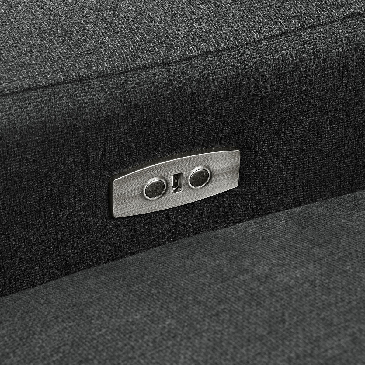 Collins Modular Power Reclining Sectional, Sofa & Home Theater Seating - Dark Grey Fabric