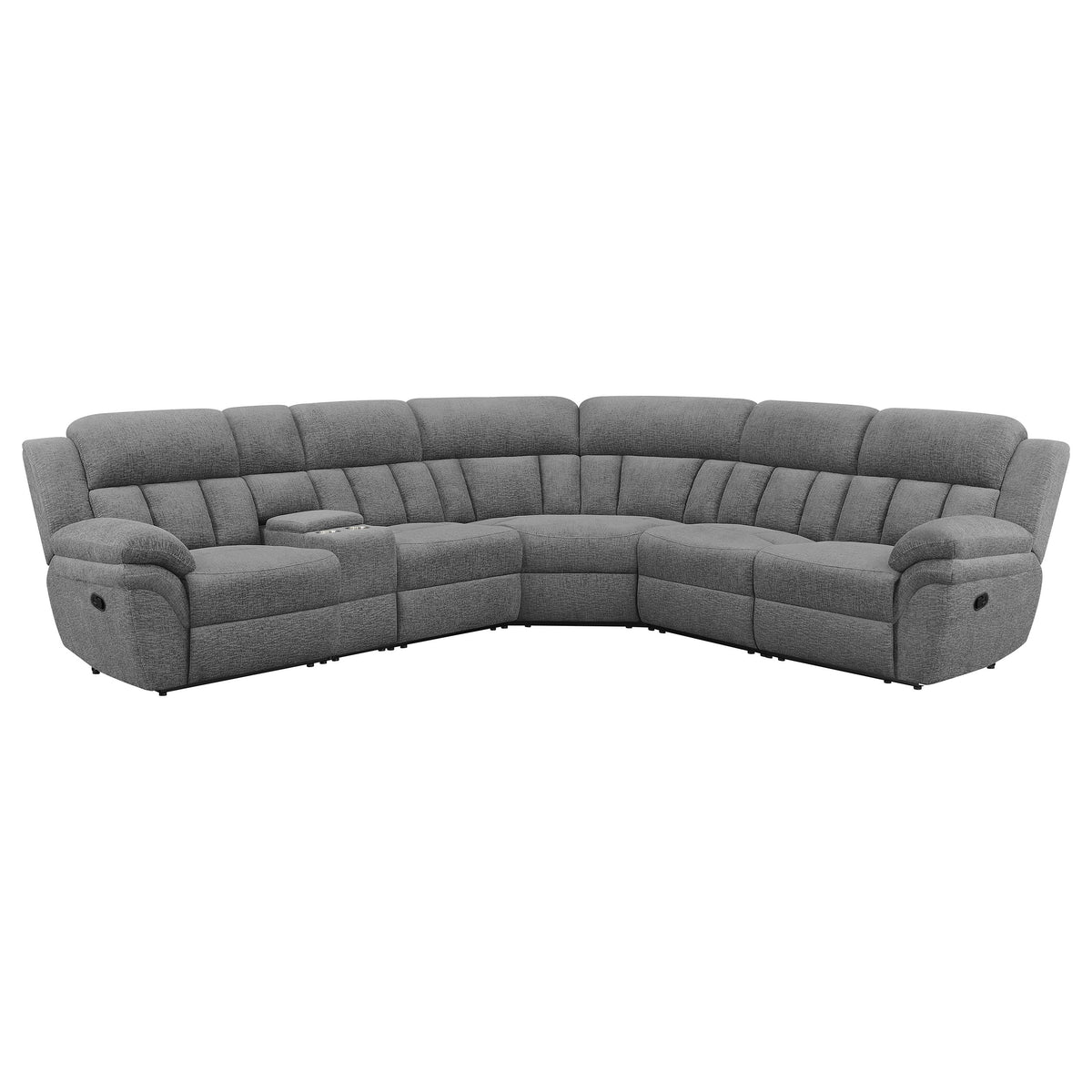 Bahrain Reclining Sectional, Sofa, Loveseat, Glider Recliner & Home Theater Seating - 6pc Modular Reclining Sectional / Manual