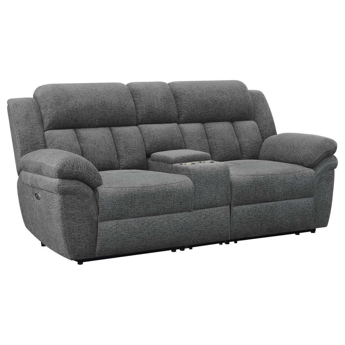 Bahrain Reclining Sectional, Sofa, Loveseat, Glider Recliner & Home Theater Seating - Reclining Loveseat with Console / Power